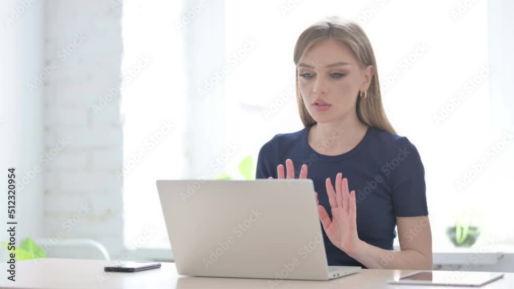 Online Video Call by Woman in Office Online Video Call by Woman in Office