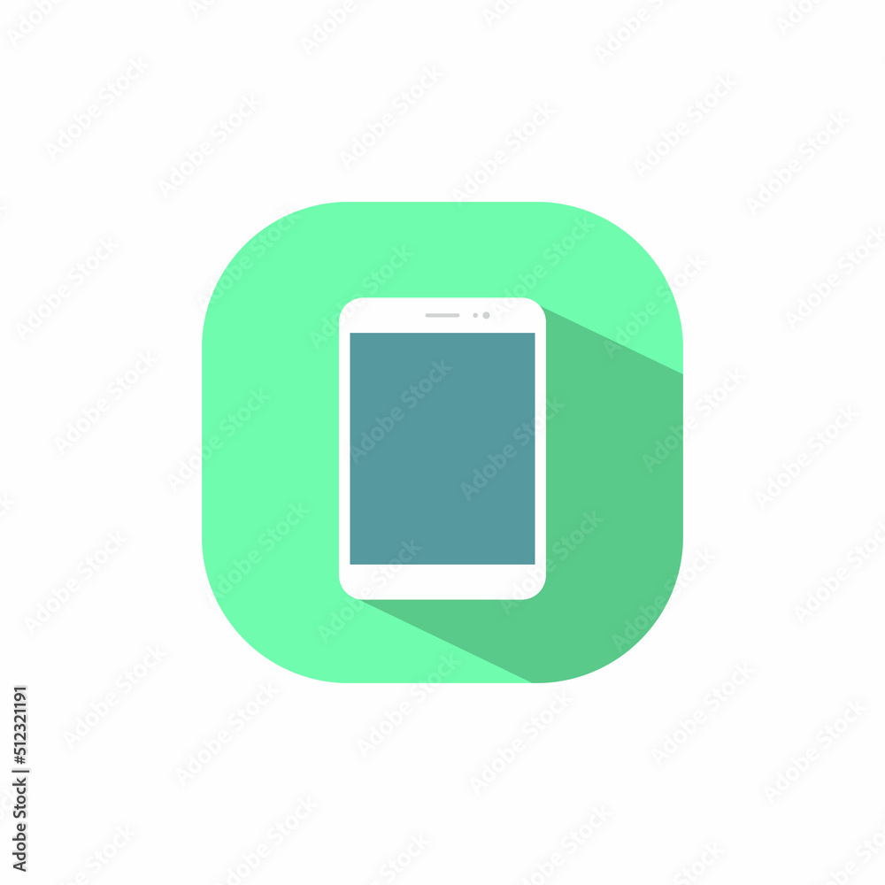 Tab, tablet smartphone icon vector isolated on a square background Tab, tablet smartphone icon vector isolated on a square background
