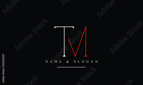 TM, MT, T, M abstract letters logo monogram