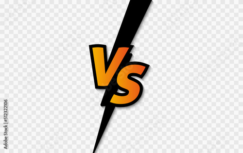 Versus screen. Vs battle or duel. Vector background