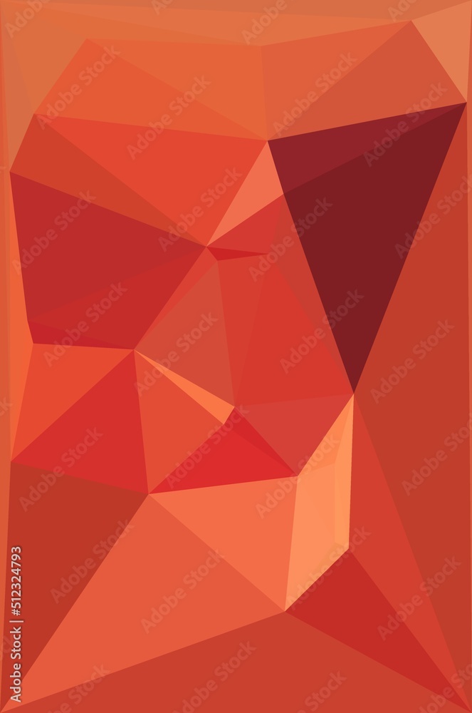 Obraz premium peach coloured orange rose creative abstract cubist triangular design