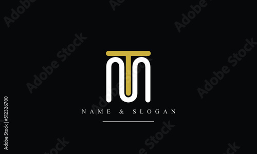 TM, MT, T, M abstract letters logo monogram