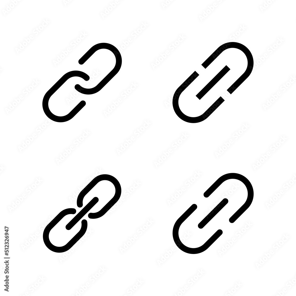 Link icon vector. Hyperlink chain sign and symbol Link icon vector. Hyperlink chain sign and symbol