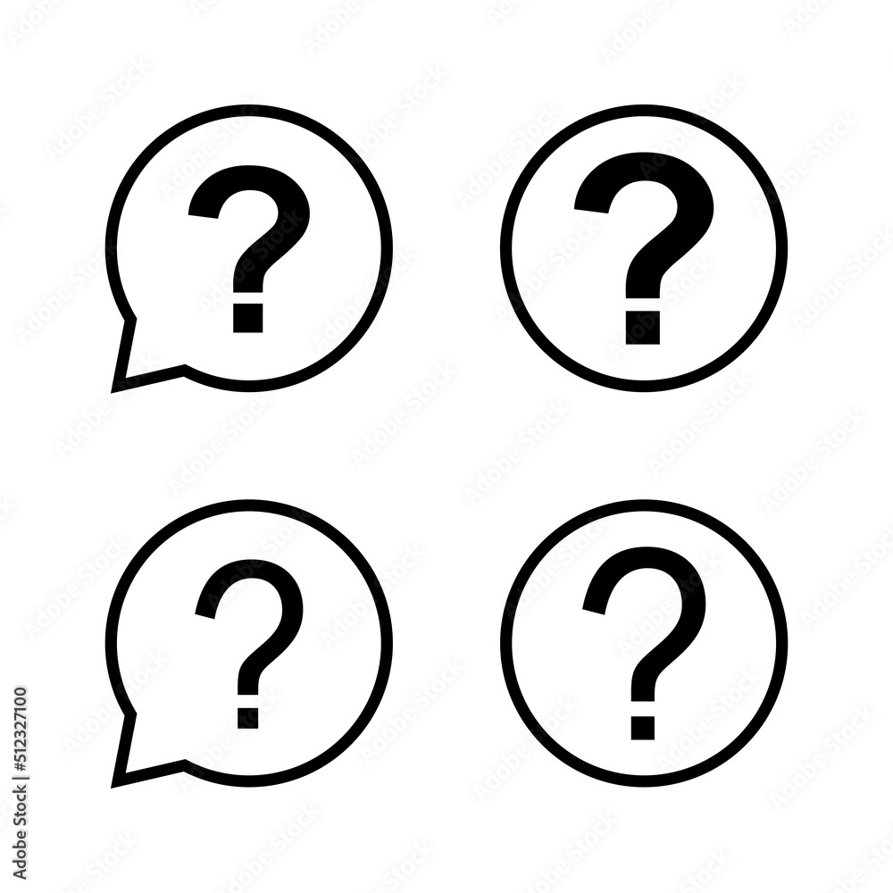Question icon vector. question mark sign and symbol Question icon vector. question mark sign and symbol