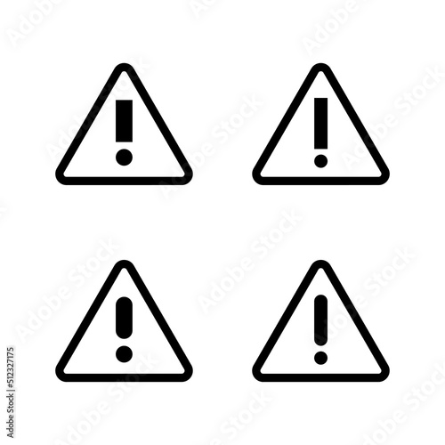 Exclamation danger icon vector. attention sign and symbol. Hazard warning attention sign
