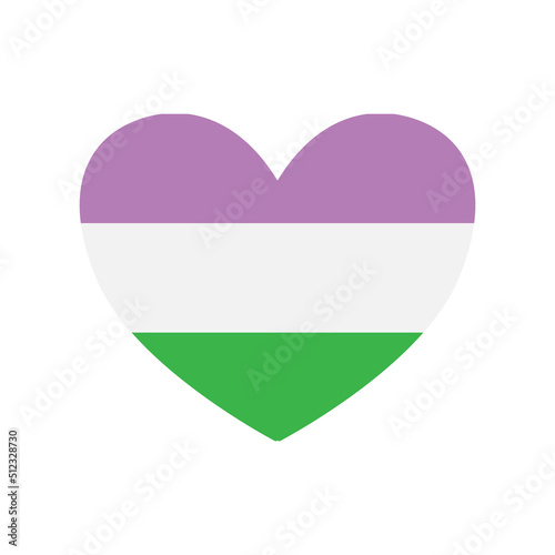 Vector flat gender queer flag heart isolated on white background Free Download Vector flat gender queer flag heart isolated on white background - GFXLoad