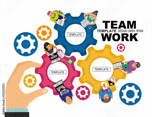 Team work concept. Teamwork management. Concepts for business analysis and planning, consulting, Idea of cooperation, togetherness and collaboration.