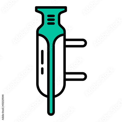 condenser tube icon on transparent background