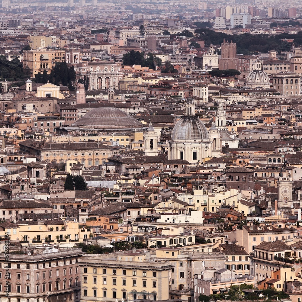 Rome city, Italy. Aerial city view.