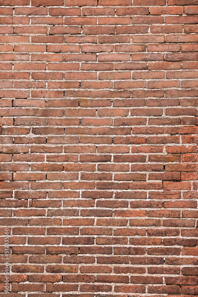 Texture of old red brick wall as background Texture of old red brick wall as background