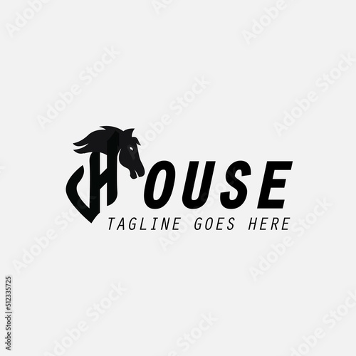 Horse logo design template. Vector illustration