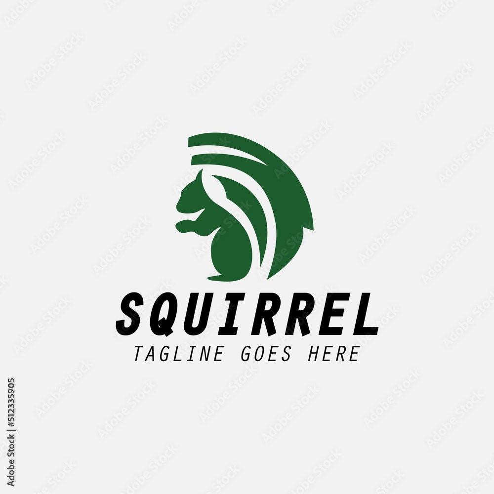 Fototapeta premium Squirrel logo design template . Vector illustration