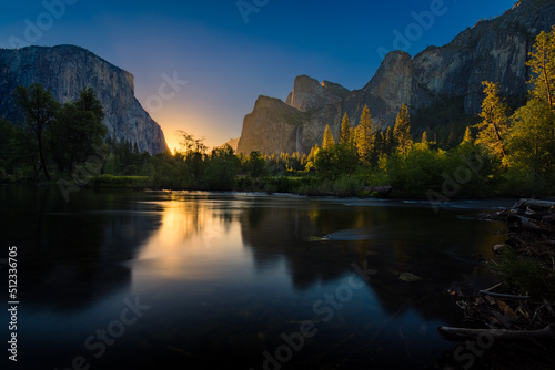 Sunrise over Yosemite Valley.