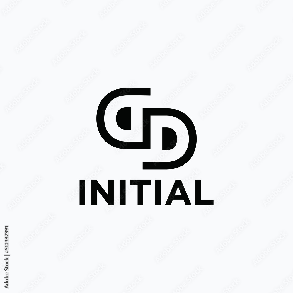 Fototapeta premium DD initial logo design vector