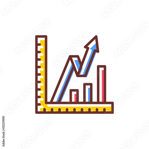 Growth Chart icon in vector. Logotype