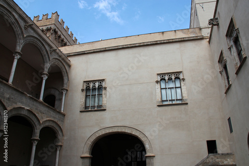 medieval palace (abatellis) in palermo in sicily (italy) 