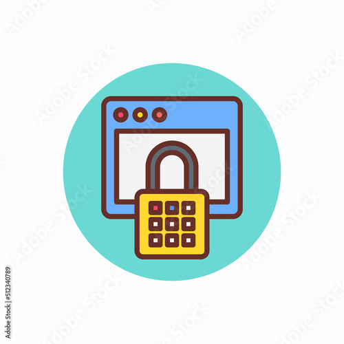 online banking security icon in vector. Logotype