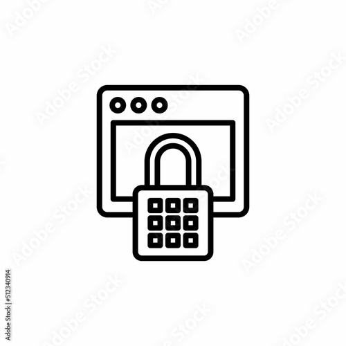 online banking security icon in vector. Logotype