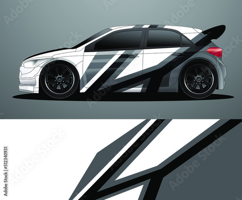 Rally car decal graphic wrap vector  abstract background