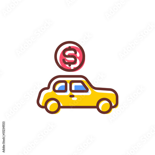 Auto Finance icon in vector. Logotype