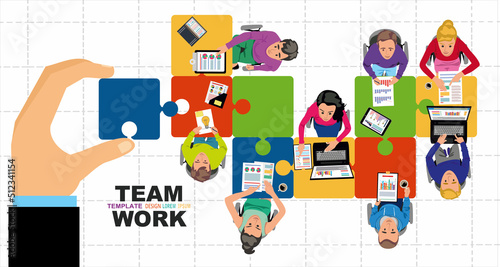 Team work concept. Teamwork management. Concepts for business analysis and planning, consulting, Idea of cooperation, togetherness and collaboration.