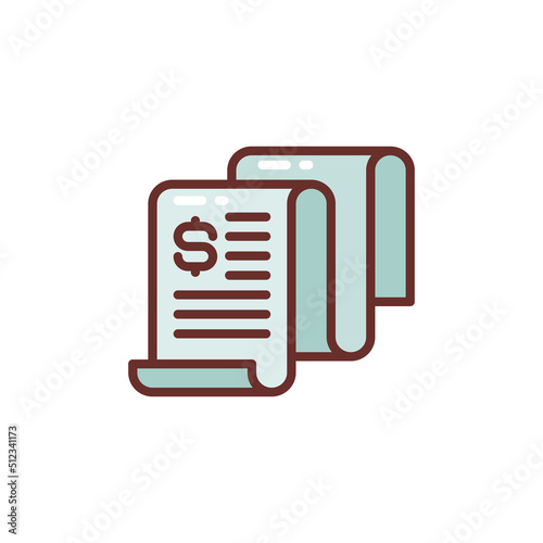 Financial Report icon in vector. Logotype