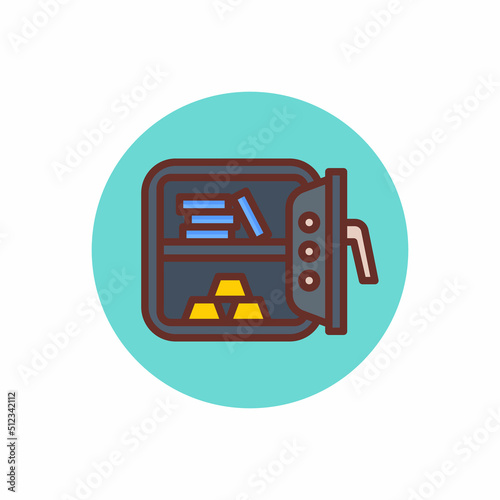 Safe icon in vector. Logotype