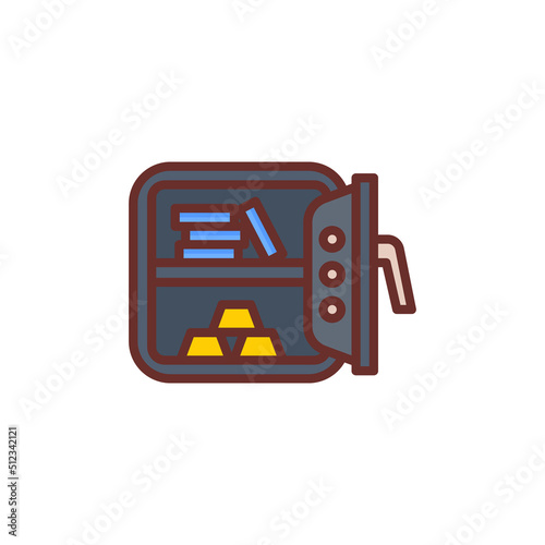 Safe icon in vector. Logotype
