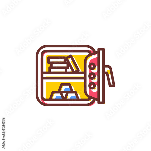 Safe icon in vector. Logotype