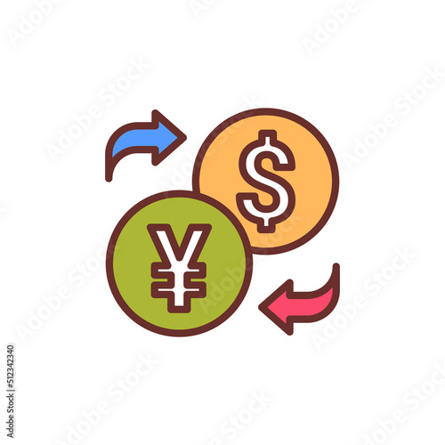 Currency Converter icon in vector. Logotype