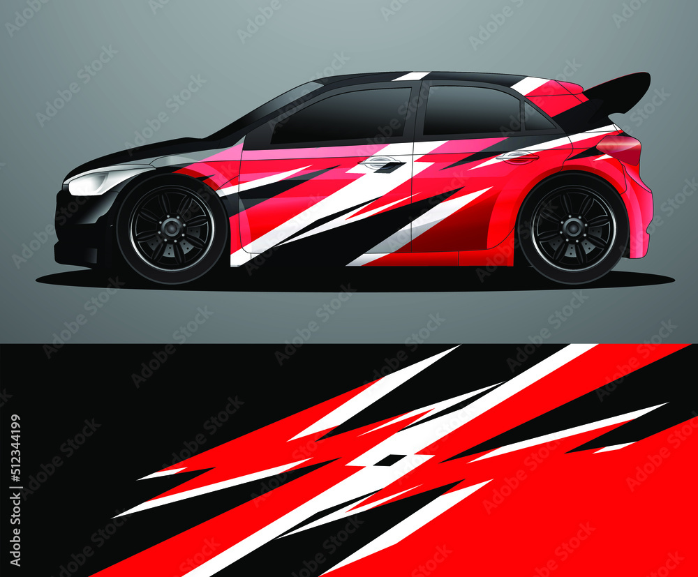 Rally car decal graphic wrap vector, abstract background Rally car decal graphic wrap vector, abstract background
