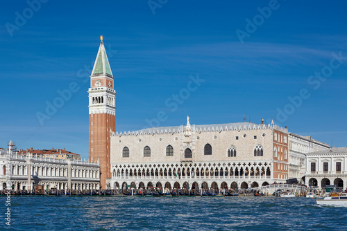 San Marco square in Venice seen from the lagoon, Italy