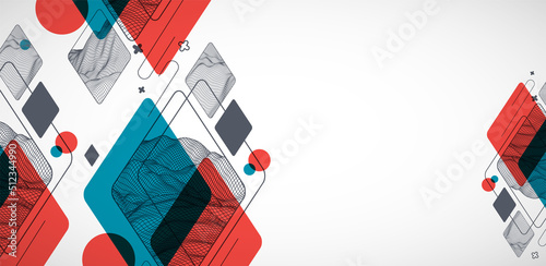 Modern science or technology abstract background. Wireframe spot surface illustration. Vector.