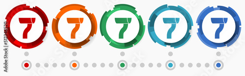 Gutter concept vector icon set, flat design pointers, infographic template