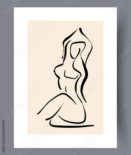 Printable minimalistic wall art paintings. Scandianvian posters or banners for indoors interior design. Abstract wall art bundle. Vector illustration. 