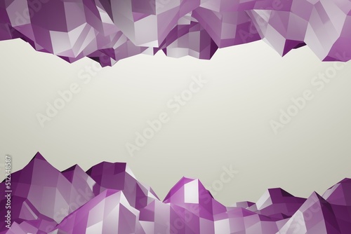 3d rendering abstract background with low polygon frame