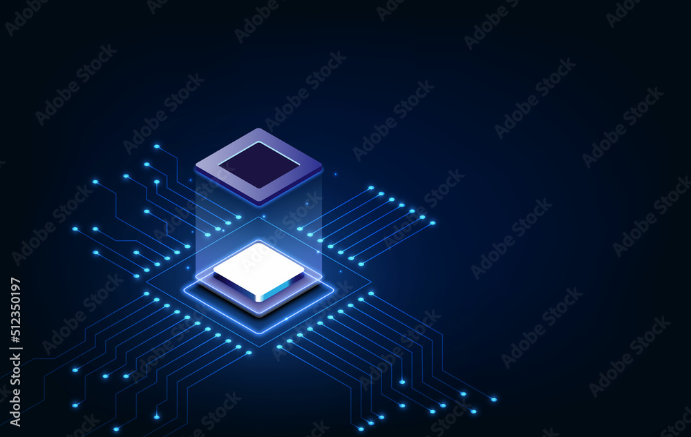 Abstract technology chip processor background circuit board and html ...