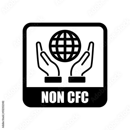 Non cfc sign isolated on white background vector illustration.