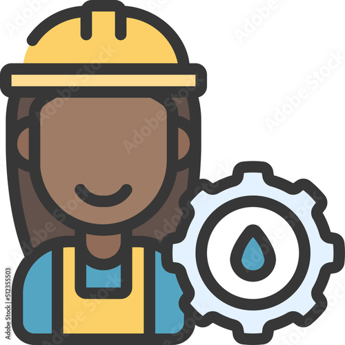Water Management Worker Icon