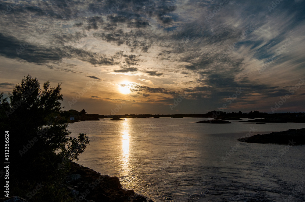 sunset over the river sunset over the river
