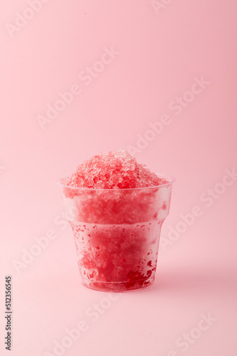 Fotografie Slushie or Slush - drink on pink background