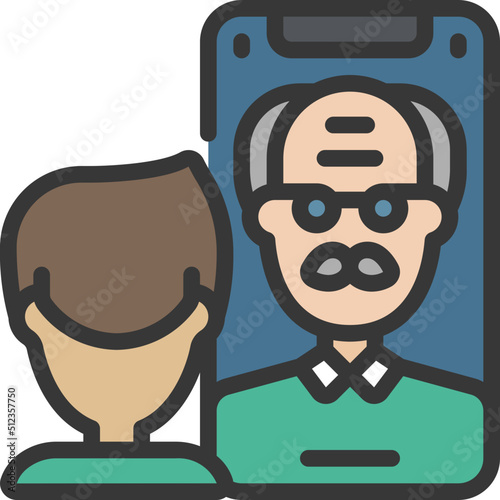 Facetiming Grandparent Icon