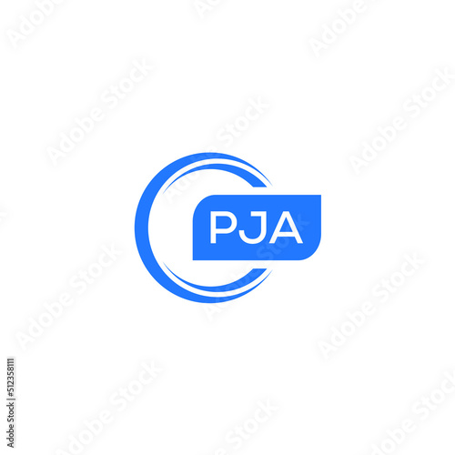 PJA letter design for logo and icon.PJA typography for technology, business and real estate brand.PJA monogram logo.vector illustration. photo