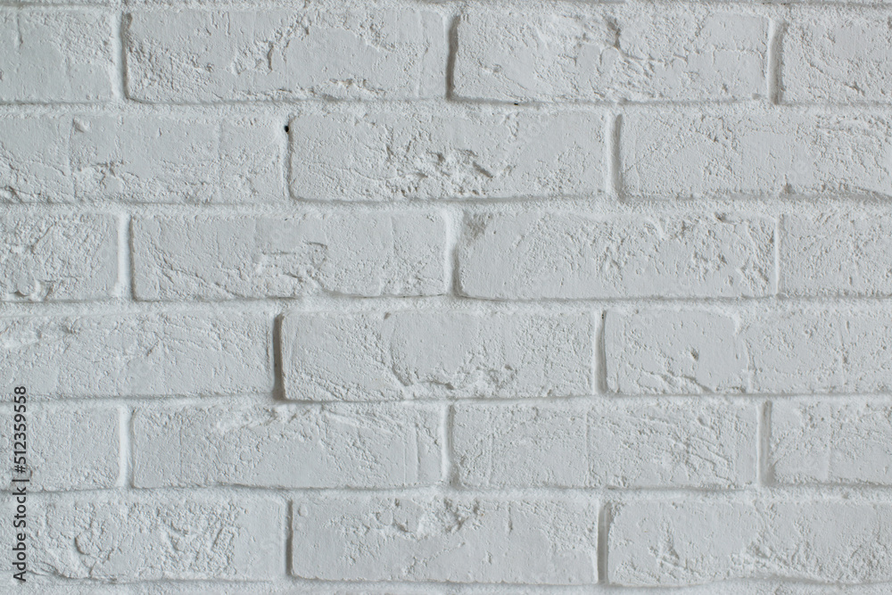 White brick wall, background