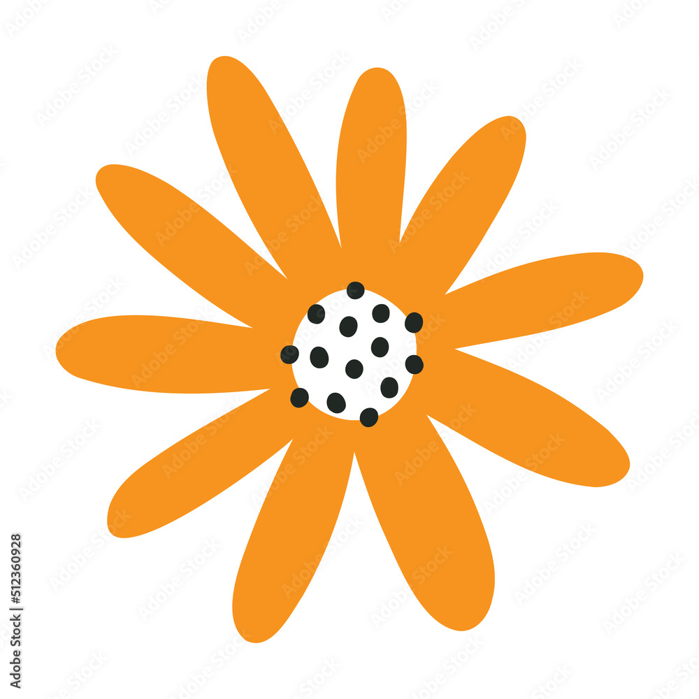 Cute Hand-drawn Flower Vector Illustration Cute Hand-drawn Flower Vector Illustration