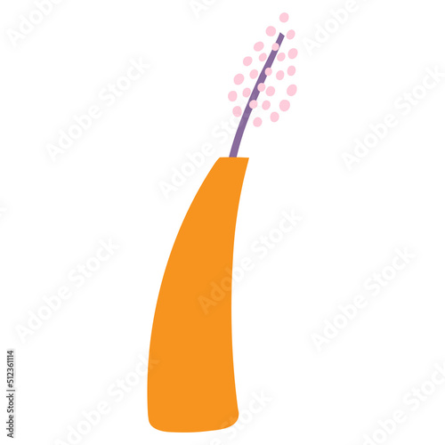 Flower in a Vase Hand-drawn Vector Illustration