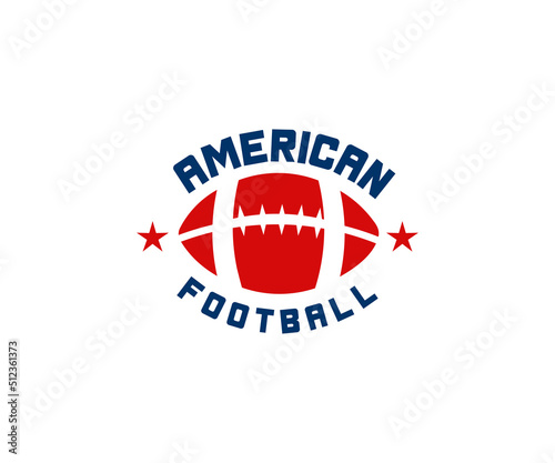 American football ball  logo design. Active game, Sport Concept, Ball in sports american football popular sport competition to find winner vector design and illustration.
