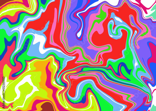 Colorful abstract creative background illustration.  Curve diversity.