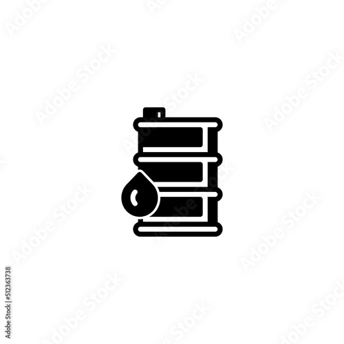 Oil barrel filled line icon. linear style sign for mobile concept and web design. Outline vector icon. Symbol, logo illustration. Vector graphic