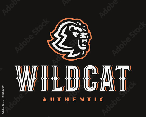 Lion modern logo. King heraldic emblem design editable for your business. Vector illustration.